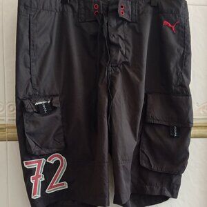 Black Puma Cargo Shorts Like New